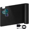 GORESE Large Desk Pad with Wireless Charger Dual Side PU Leather Desk Mat on Top of Desks Black Mouse Pad Desk Protector Mat Waterproof Keyboard Mouse Mat for Gaming Computer Desktop Cover 315x126
