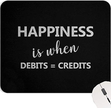 xPuffer Accountants Mousepads Accounting 9 Inch Mouse Pad Gift Debits Credits Accountant Gift 9 x 8 Icnh Mousemat