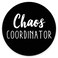 Amcove Chaos Coordinator Mouse Pad Office Desk Accessories Funny Quote Round Shape Office Decor