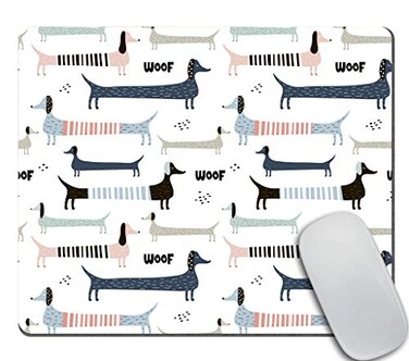 Amcove Colorful Dachshunds Design Mousepad Non Slip Rubber Gaming Mouse Pad Rectangle Mouse Pads for Computers Laptop