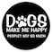 Amcove Dog Quote Round Mouse Pad Dogs Make Me Happy People Not So Much Funny Letter Black White Customized Round NonSlip Rubber Mousepad Gaming Mouse Pad 79X79 inch
