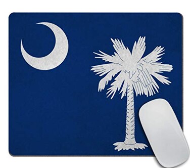 Amcove Flag of South Carolina Mousepad NonSlip Rubber Gaming Mouse Pad Rectangle Mouse Pads for Computers Laptop