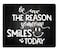 Amcove Inspirational Quote Rustic Black Wood Mouse Pad Be The Reason Someone Smiles Today Positive Motivational Quotes White and Black Mouse Pads