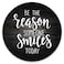Amcove Inspirational Quote Rustic Black Wood Mouse Pad Be The Reason Someone Smiles Today Positive Motivational Quotes White and Black Round Mouse Pads