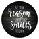 Amcove Inspirational Quote Rustic Black Wood Mouse Pad Be The Reason Someone Smiles Today Positive Motivational Quotes White and Black Round Mouse Pads