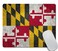 Amcove Maryland State Flag Vintage Aged American Flags Pattern Mousepad Rubber Gaming Mat 95 X 79 Inch 240mmX200mmX3mm