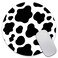 Amcove Mouse Pad Cow Texture Pattern Round Mousepad NonSlip Rubber Base Customized Gaming Mouse Mat for Laptop Computer PC