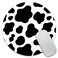 Amcove Mouse Pad Cow Texture Pattern Round Mousepad NonSlip Rubber Base Customized Gaming Mouse Mat for Laptop Computer PC