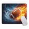 Amcove Mouse Pad Football Ball in Fire and Water Mousepad Rubber Gaming Mat 95 X 79 Inch 240mmX200mmX3mm