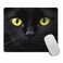 Amcove Mousepad with Cute Black Cat Face Desk Accessories Mousepad Cute Desk Decor Mousepad Funny Cat Print Black Mousepad Office Decor