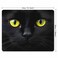 Amcove Mousepad with Cute Black Cat Face Desk Accessories Mousepad Cute Desk Decor Mousepad Funny Cat Print Black Mousepad Office Decor