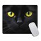 Amcove Mousepad with Cute Black Cat Face Desk Accessories Mousepad Cute Desk Decor Mousepad Funny Cat Print Black Mousepad Office Decor