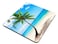 Amcove Ocean Mouse pad Beach Seaside Palm Tree Blue Sea and Sky Mousepad NonSlip Rubber Gaming Mouse Pad Rectangle Mouse Pads for Computers Laptop 95 X 79 Inch 240mmX200mmX3mm