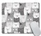 Amcove Office Mousepad Rectangle Mousepad Funny Grey Cats Mouse pad Cats Desk Rubber Gaming Mat 95 X 79 Inch 240mmX200mmX3mm