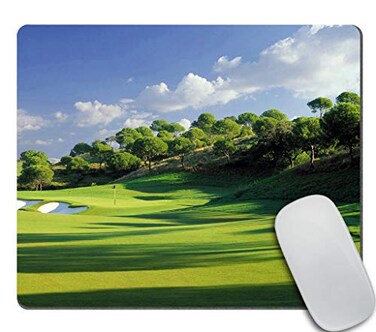 Amcove Personalized Golf Course Mouse Pad Customized Rectangle NonSlip Rubber Mousepad Gaming Mouse pad 95 X 79 Inch 240mmX200mmX3mm