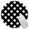 Amcove Polka Dots Mouse Pad 79 x 79 Inch Round Office Mouse Pad Personalized Desk Accessories NonSlip Wrist Support Black
