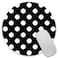 Amcove Polka Dots Mouse Pad 79 x 79 Inch Round Office Mouse Pad Personalized Desk Accessories NonSlip Wrist Support Black