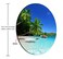 Amcove Tropical Paradise Sunshine Beach Coast Sea Palm Trees MousepadCustom Round Mouse Pad 79 x 79 x 012 Inch