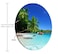 Amcove Tropical Paradise Sunshine Beach Coast Sea Palm Trees MousepadCustom Round Mouse Pad 79 x 79 x 012 Inch