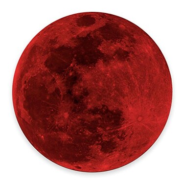 pingpi Anti Slip Planet Mouse Mat for Desktops Laptops Customized Round Rubber Mouse Pad for Office Home Blood Moon Concept of a Red Full Moon Round Mouse Pad 20CM