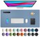Aothia Leather Desk Pad Protector Large Mouse Pad Office Desk Mat NonSlip PU Leather Desk Blotter Laptop Desk Pad Waterproof Desk Writing Pad for Office and Home Denim Blue 236 x 137