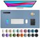 Aothia Leather Desk Pad Protector Large Mouse Pad Office Desk Mat NonSlip PU Leather Desk Blotter Laptop Desk Pad Waterproof Desk Writing Pad for Office and Home Denim Blue 236 x 137