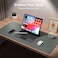 Aothia Leather Desk Pad Protector Large Mouse Pad Office Desk Mat NonSlip PU Leather Desk Blotter Laptop Desk Pad Waterproof Desk Writing Pad for Office and Home Jungle Green 236 x 137
