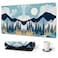 ARTSO ArtSo Large Gaming Mouse Pad Extended Desk Pad XL Keyboard Mat Long Mousepad Decor Writing Pad 315x157inch Non Slip Rubber Base with Stitched Edges for Work Game Abstract Mountain