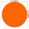 pingpi Bright Orange Fashion Design Circular Mousepad with Rubber 20cm