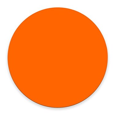 pingpi Bright Orange Fashion Design Circular Mousepad with Rubber 20cm