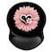 HEVITDA Ergonomic Mouse Pad with Wrist Support Pain Relief Comfort Wrist Rest Pad with NonSlip PU Base for Gaming Home Office Travel Dog Paw Print Pink Flowers