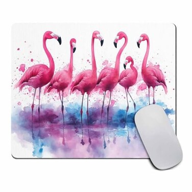 pingpi Flamingos Watercolor Painting Animal Mouse Rubber Pad