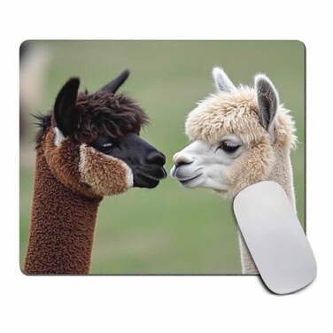 pingpi Funny Alpaca Rubber Gaming Mouse Pad Custom Typography Computer or Office Work Station Decor