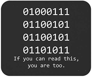 xPuffer Funny Coder Mousepad Computer Binary Code Programmer Programming Database Developer Geek Gift Office Poster Mouse Mat Pad