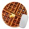 pingpi Giant Waffle with Melted Butter and Syrup Circle Mouse Pad Mousepad Funny Coworker Present Teacher Present Realistic Food Breakfast