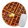 pingpi Giant Waffle with Melted Butter and Syrup Circle Mouse Pad Mousepad Funny Coworker Present Teacher Present Realistic Food Breakfast