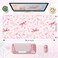 HAOCOO Pink Coquette Desk Mat Cute Large Mouse Pad for Keyboard NonSlip Waterproof Desk Pad Office Desktop Mat with Stitched Edges Desk Decor for Women Office Aesthetics