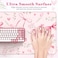 HAOCOO Pink Coquette Desk Mat Cute Large Mouse Pad for Keyboard NonSlip Waterproof Desk Pad Office Desktop Mat with Stitched Edges Desk Decor for Women Office Aesthetics