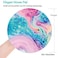 HEVITDA Mouse Pad NonSlip Rubber Base Mousepad with Stitched Edge Gaming Round Mouse Pads Waterproof Office Mouse Pad Small Size 787 x 787 Inch Pink Blue Art