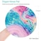 HEVITDA Mouse Pad NonSlip Rubber Base Mousepad with Stitched Edge Gaming Round Mouse Pads Waterproof Office Mouse Pad Small Size 787 x 787 Inch Pink Blue Art