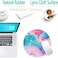 HEVITDA Mouse Pad NonSlip Rubber Base Mousepad with Stitched Edge Gaming Round Mouse Pads Waterproof Office Mouse Pad Small Size 787 x 787 Inch Pink Blue Art