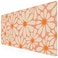 iCasso Desk Mat Desk Matt for Desktop Cute Desk Pad Mat XXL Large Mouse Pad for Desk AntiSlip Big Mousepad with Stitched Edges Keyboard Pad Mouse Mat for Computer Work Gaming Orange Floral