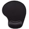 ITNRSIIET Ergonomic Mouse Pad with Gel Wrist Support Wrist Rest Smooth Surface NonSlip PU Base Comfortable Office Supplies Pain Relief 95 x 8 inches Black