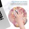ITNRSIIET Ergonomic Mouse Pad with Wrist Support Wrist Rest Smooth Surface NonSlip Rubber Base Comfortable Office Supplies Pain Relief 98 x 91 inches Pink Gold Abstract