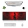 Gianlaima Japanese Samurai Cool Anime Red and Black Dragon Mouse Pad XL Extended Desk Mat Non Slip Rubber Base Stitched Edge Gaming Pc Desktop Large Mice Pad315 x 118 Inch