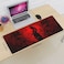 Gianlaima Japanese Samurai Cool Anime Red and Black Dragon Mouse Pad XL Extended Desk Mat Non Slip Rubber Base Stitched Edge Gaming Pc Desktop Large Mice Pad315 x 118 Inch