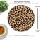 knseva Leopard Grain Print Round Mouse Pad Custom NonSlip Rubber Comfortable Customized Circular Mouse Pads for Work Computer
