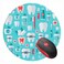 SUFPMP Mouse Pad Dentist Round Mousepad NonSlip Rubber Base Mouse Mat for Laptop and Computer