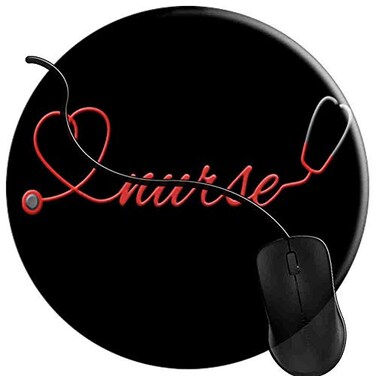 JJHDF Mouse Pad for ComputersGaming MousePads Office for Laptop Mouse Mat for PC Non Slip Mice Pad Nurse Stethoscope Rn 2T2779