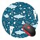 SUFPMP Mouse Pad Fun Shark Cute Fish Ocean Round Mousepad NonSlip Rubber Base Mouse Mat for Laptop and Computer
